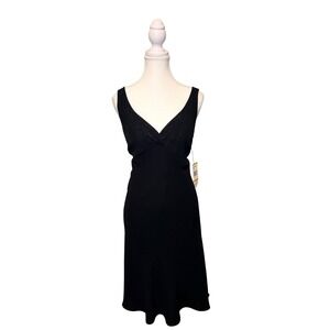 Evan Picone Black Glitter‎ Bodice Formal Midi Dress Size 14 NWT